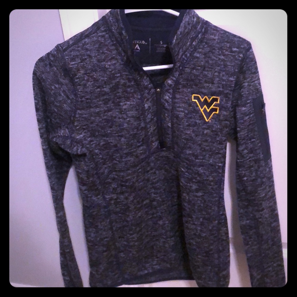 West Virginia WVU navy women’s quarter zip fleece